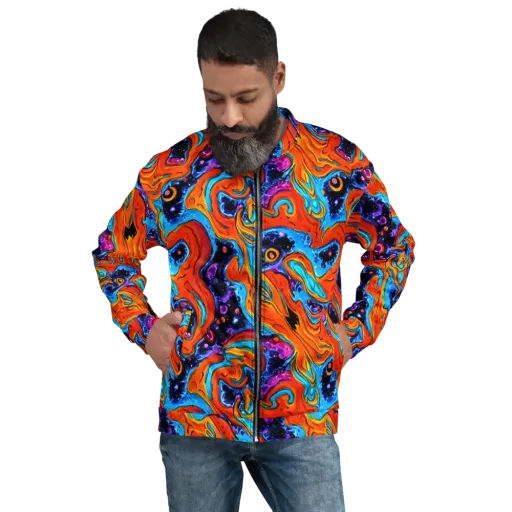 Sonic Lava on a Bomber Jacket