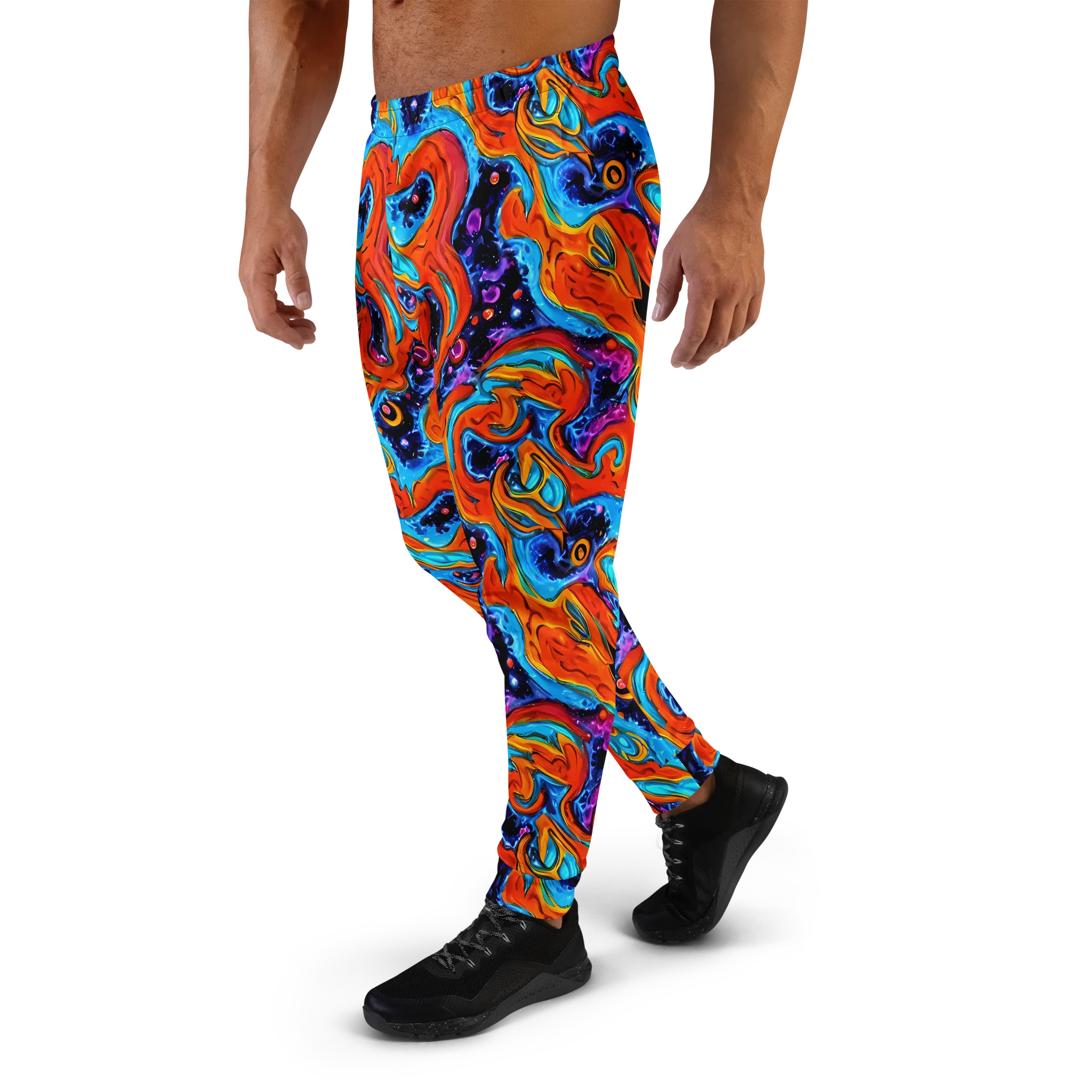 Sonic Lava on Men's Joggers — Left