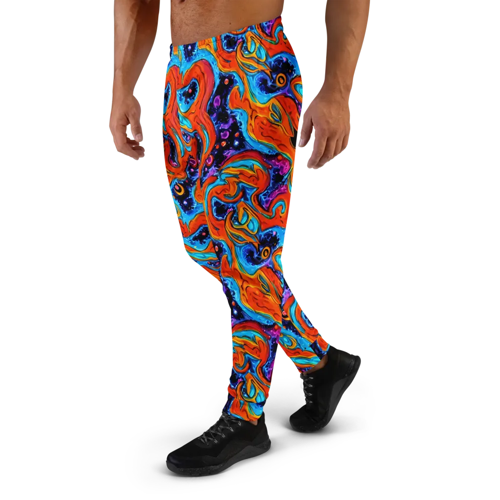 Sonic Lava on Men's Joggers — Left