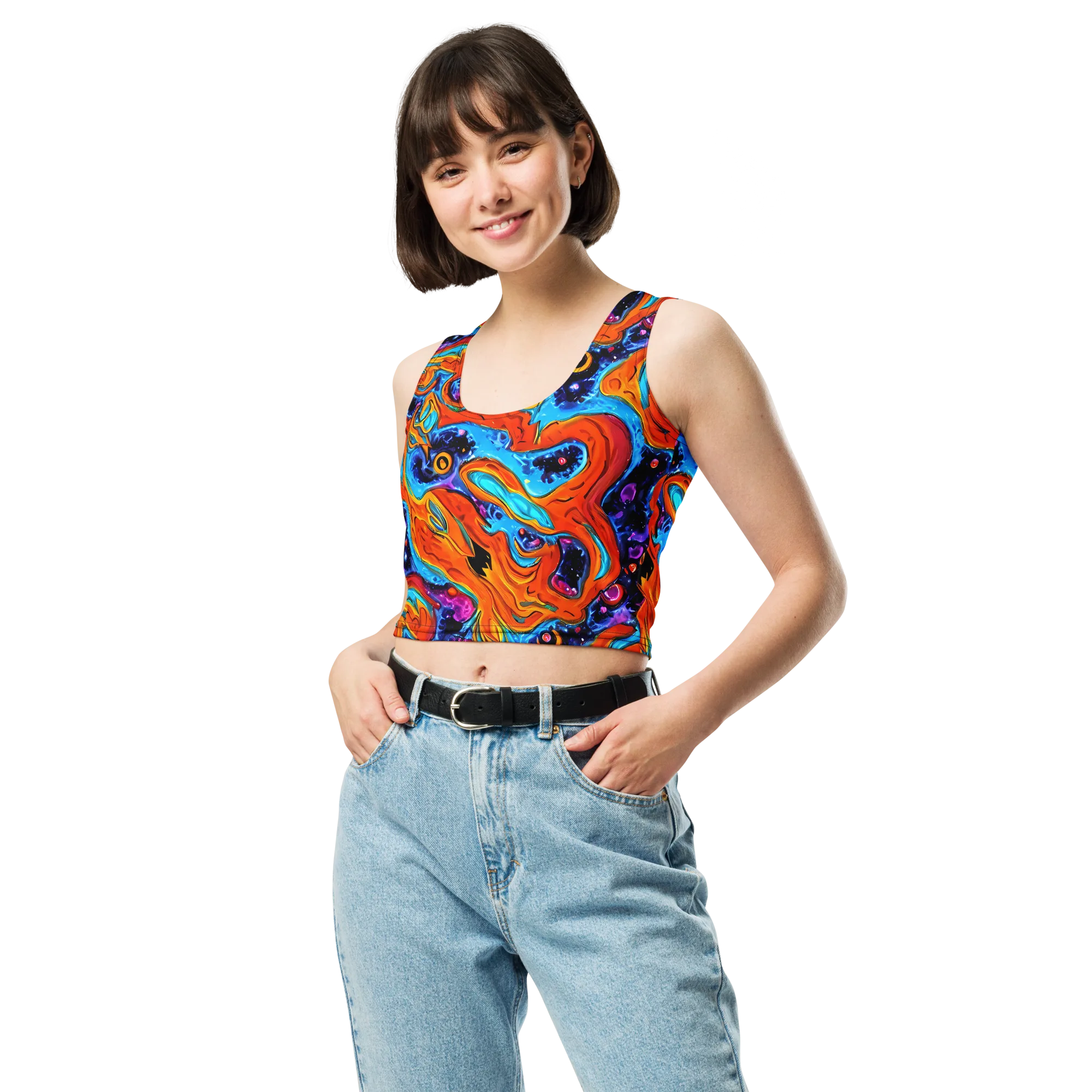 Sonic Lava on Crop Top — Front