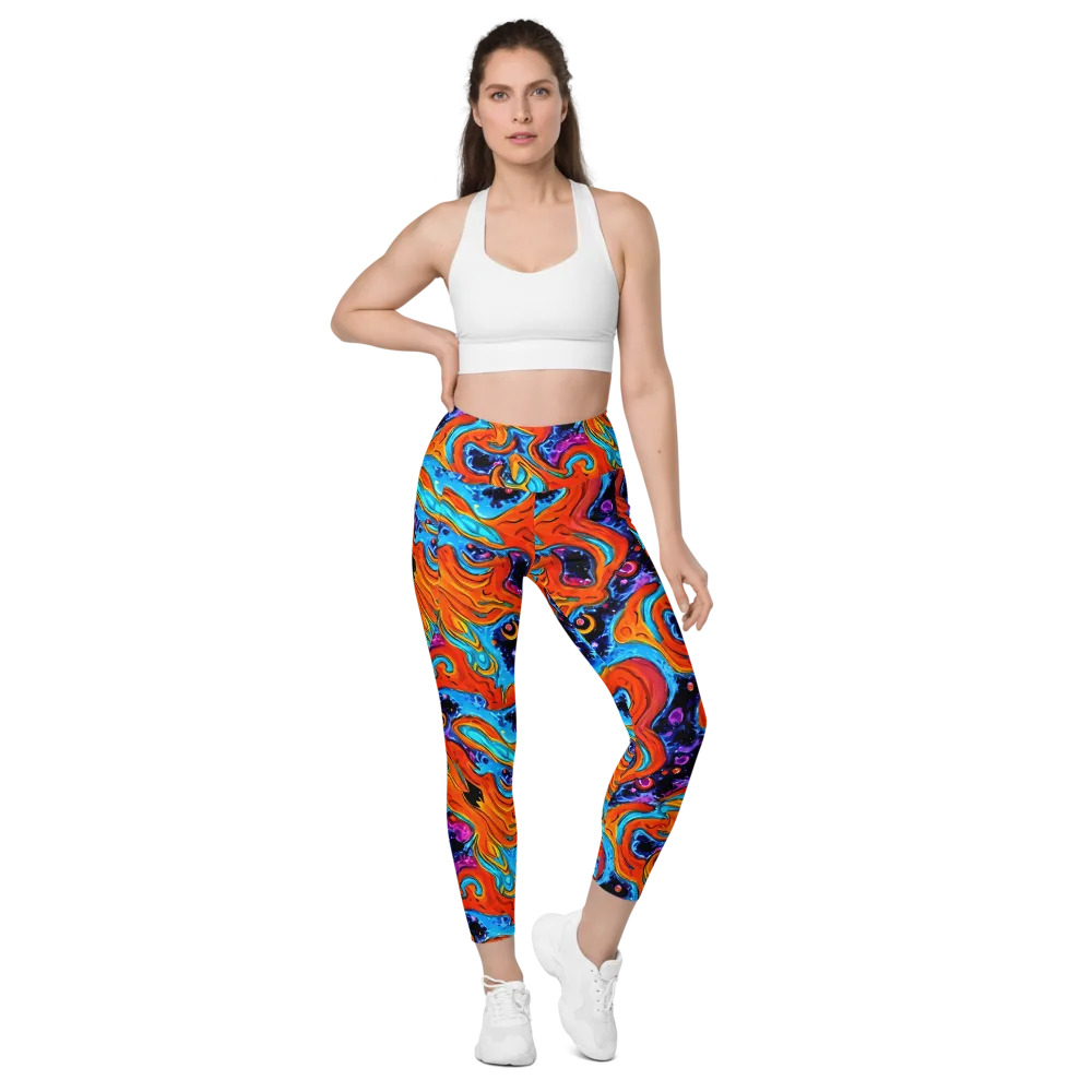 Sonic Lava on Leggings with Pockets — Front