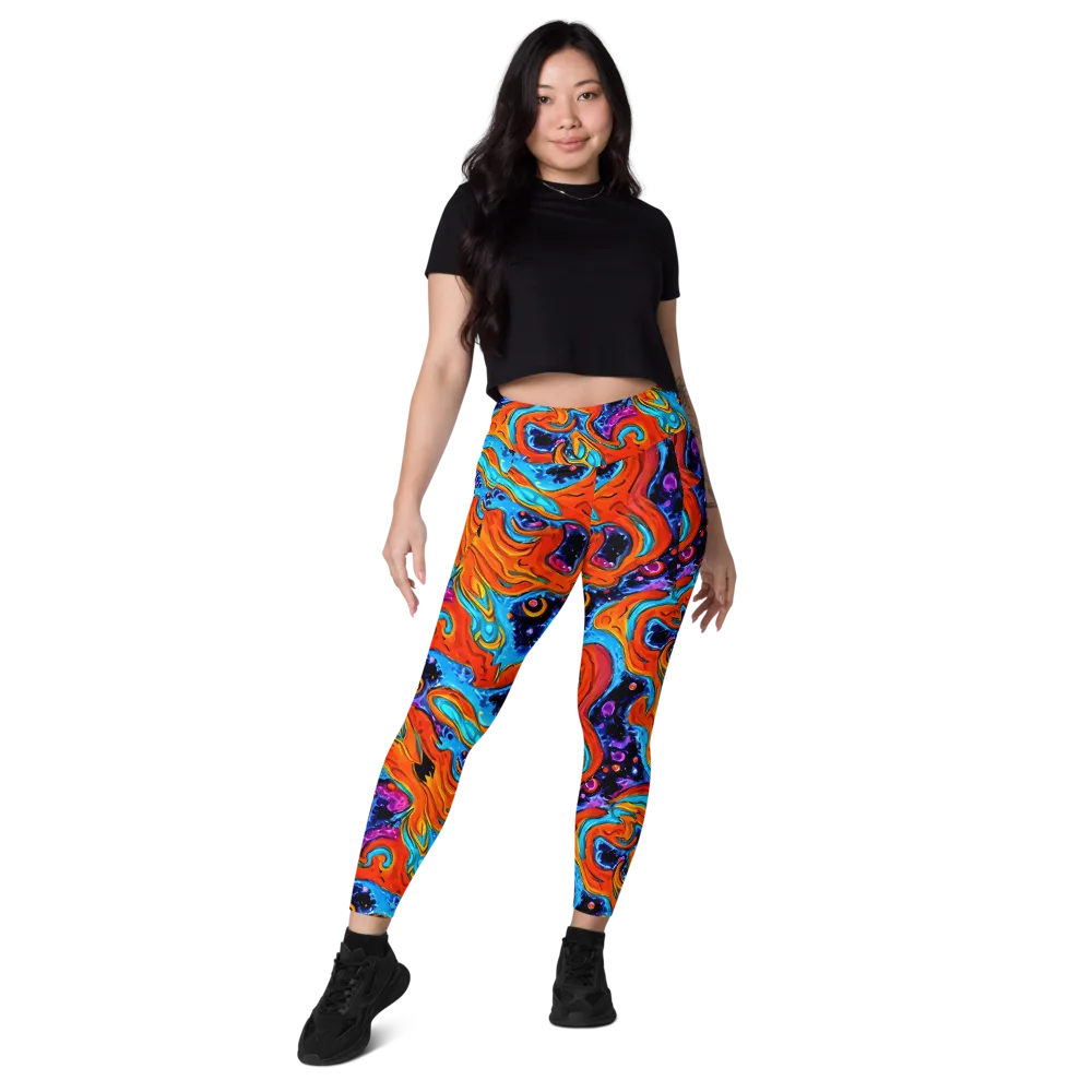 Sonic Lava on Leggings with Pockets — Front