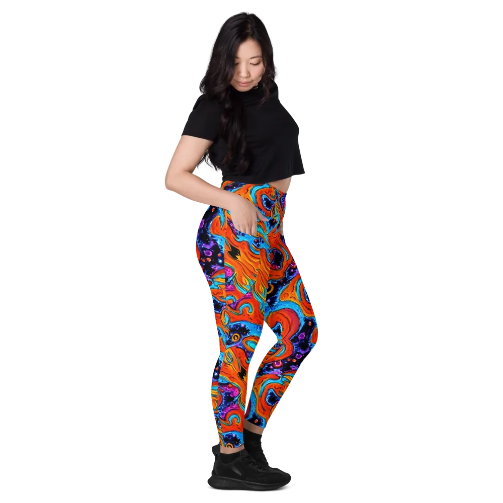 Sonic Lava on Leggings with Pockets — Right