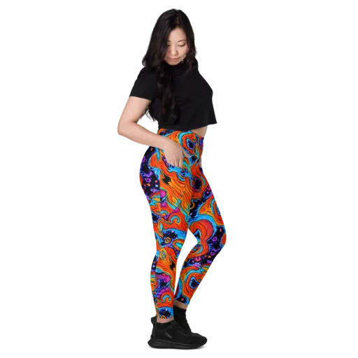 Sonic Lava on a Leggings with Pockets