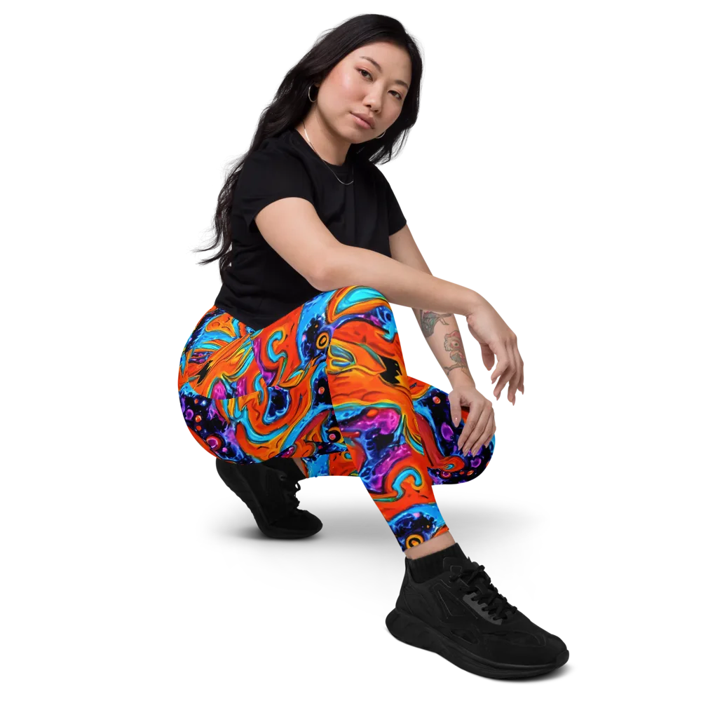 Sonic Lava on Leggings with Pockets — Right Front