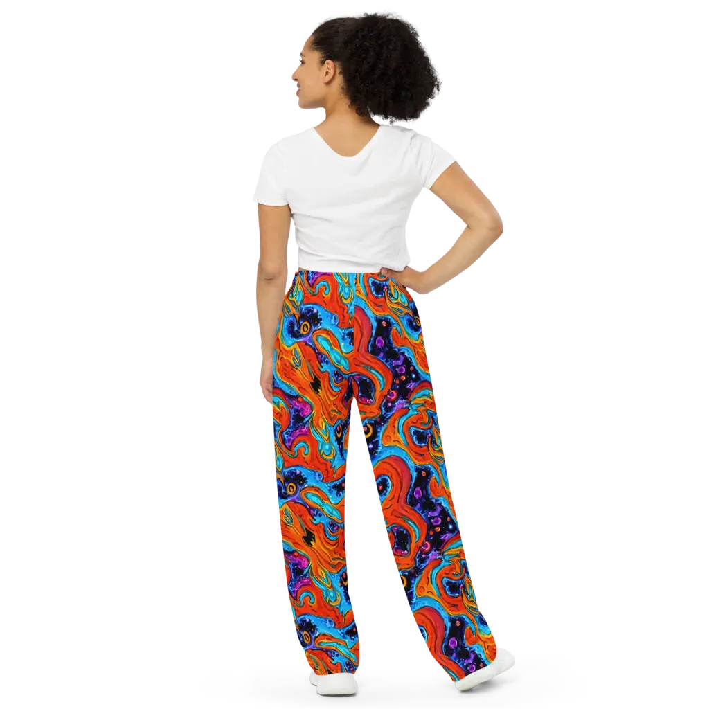Sonic Lava on Wide-Leg Pants — Back