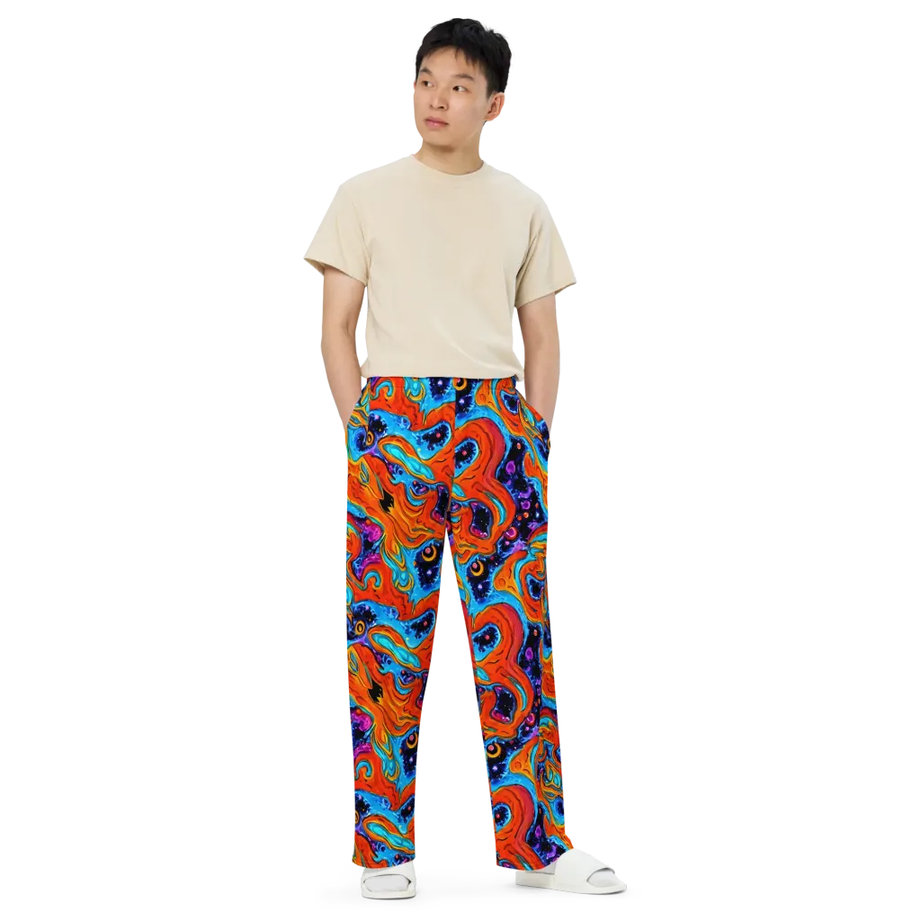 Sonic Lava on Wide-Leg Pants — Front