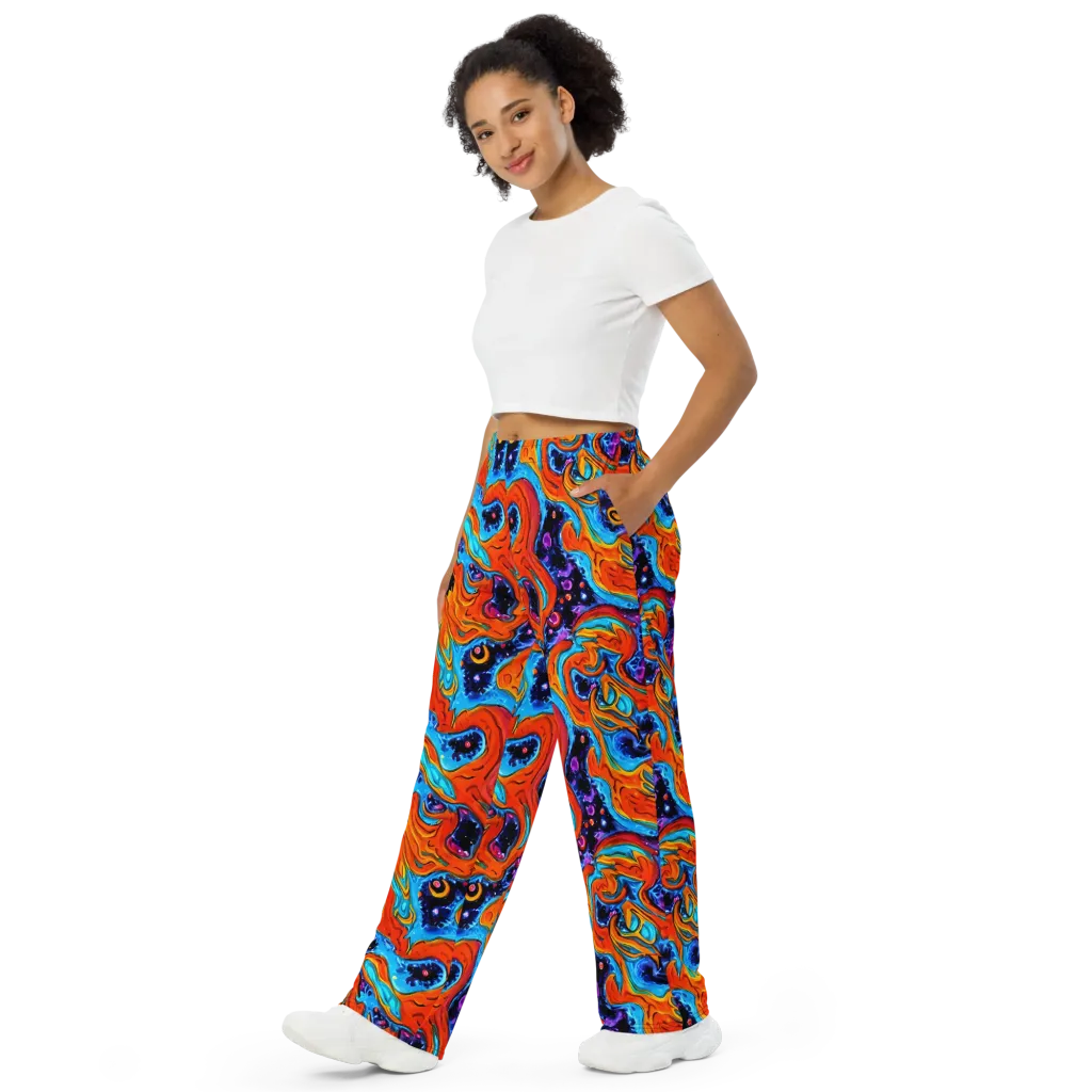 Sonic Lava on Wide-Leg Pants — Left Front