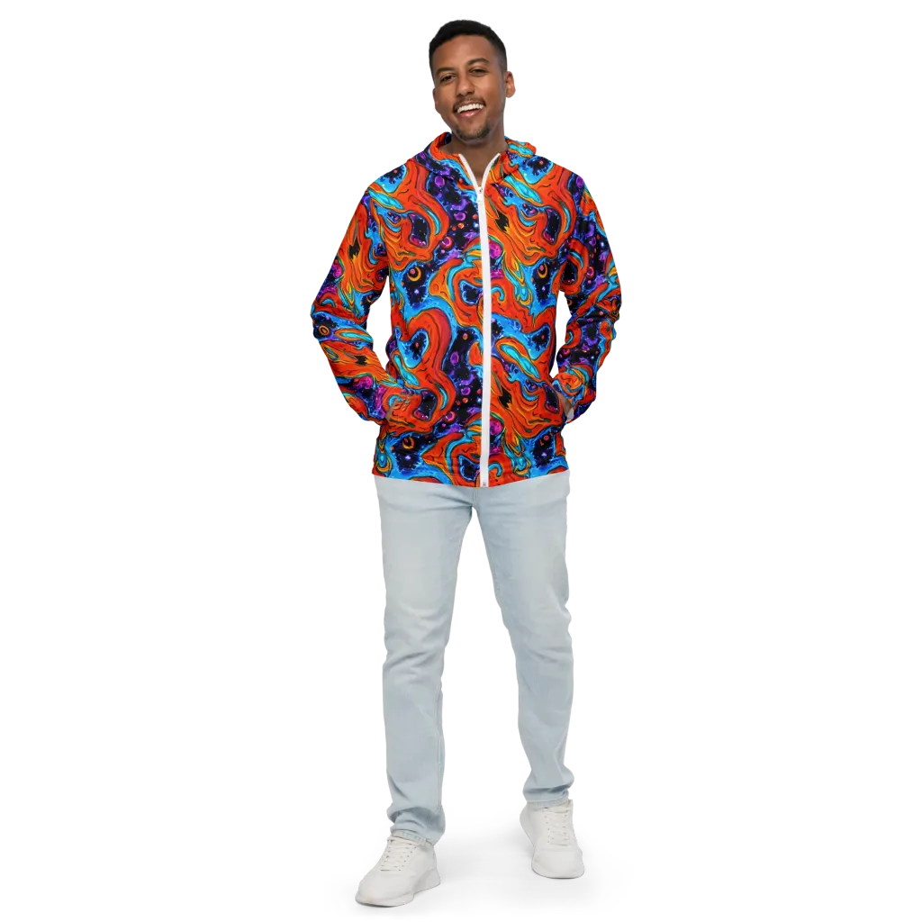Sonic Lava on Men's Windbreaker — Front