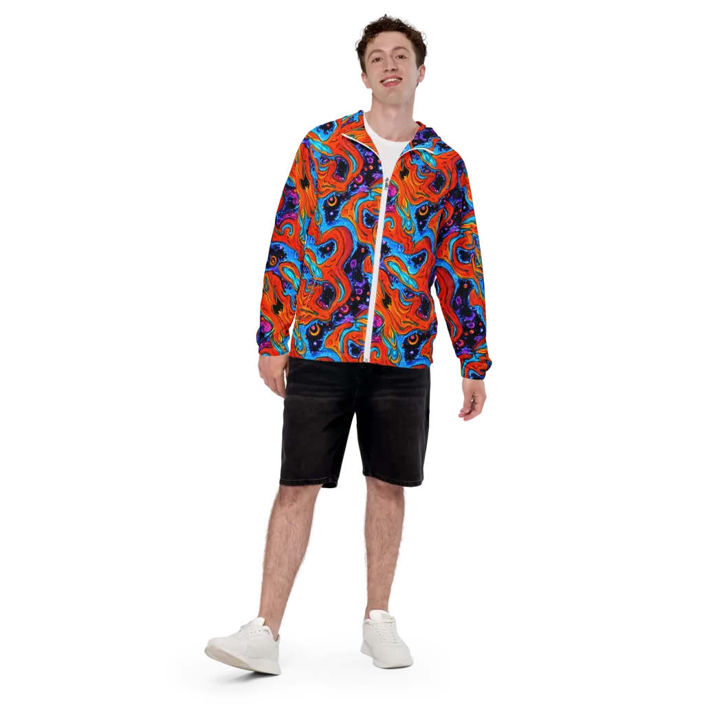 Sonic Lava on Men's Windbreaker — Front