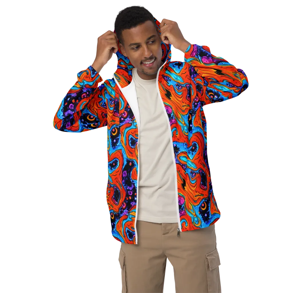 Sonic Lava on Men's Windbreaker — Front