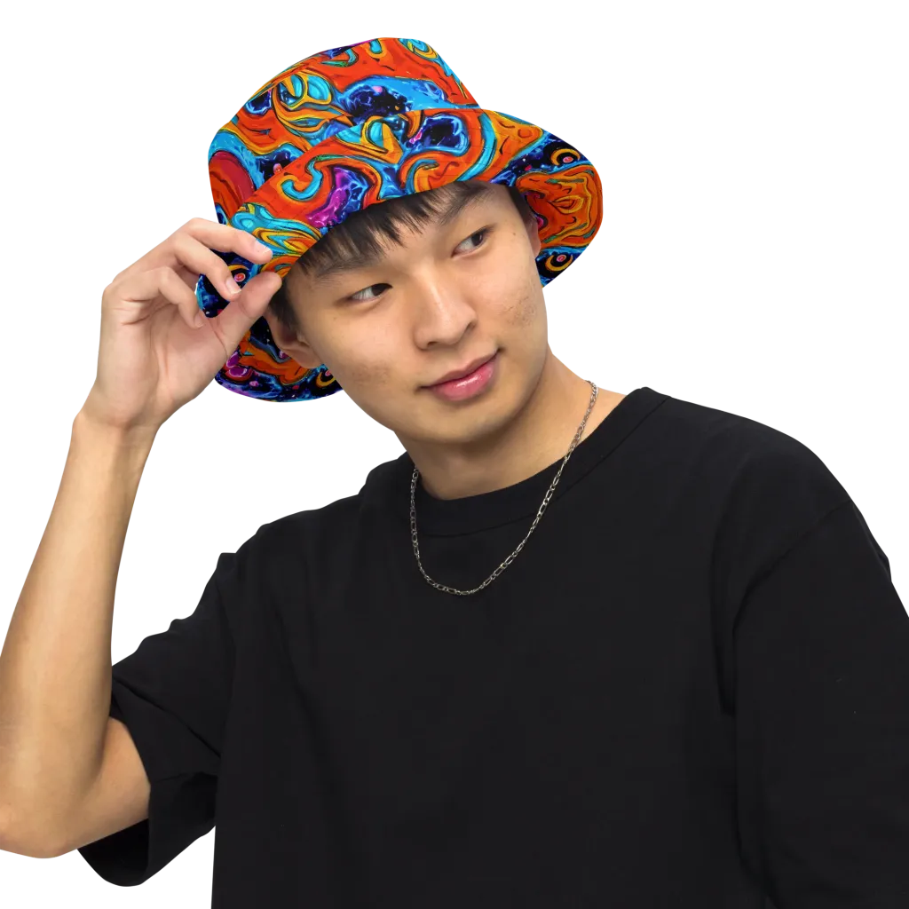 Sonic Lava on Reversible Bucket Hat — Front Inside