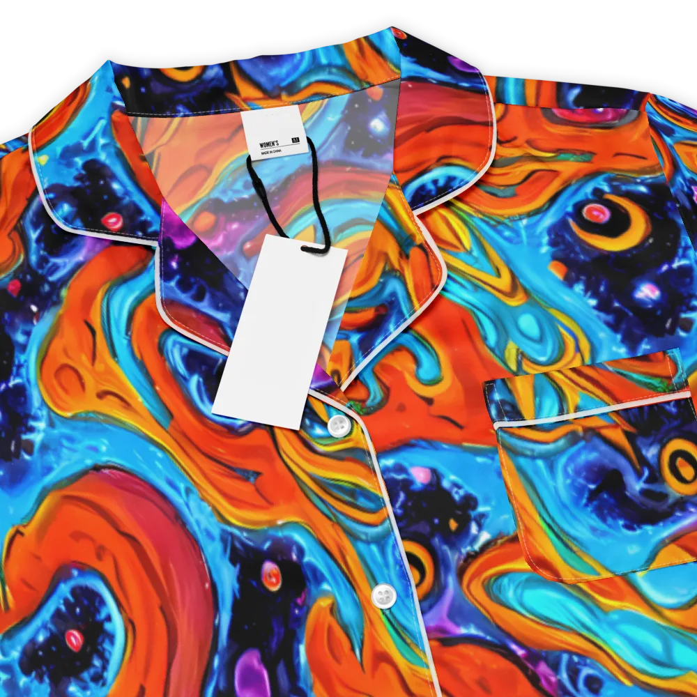 Sonic Lava on Women's Short Sleeve Pajama Top — Product details