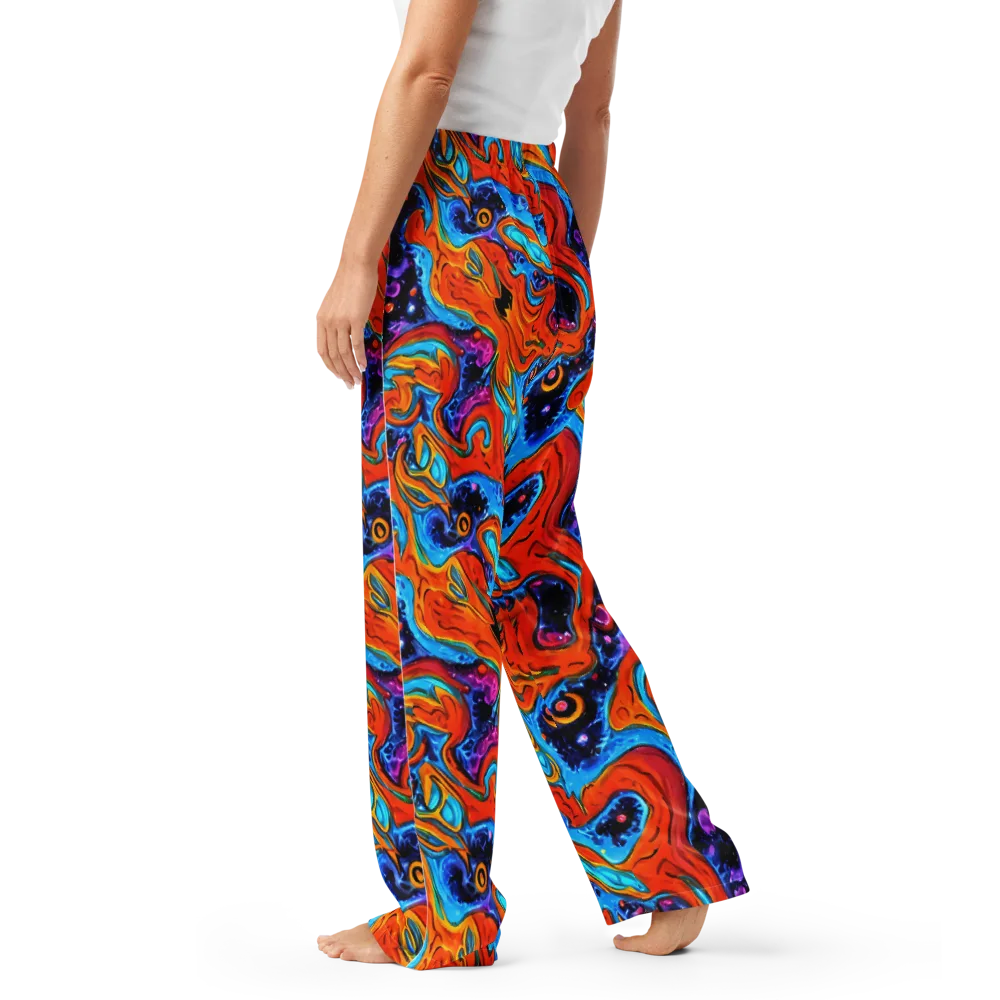 Sonic Lava on Women's Pajama Pants — Left