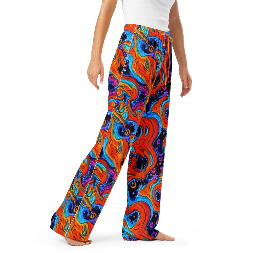 Sonic Lava on Women's Pajama Pants — Right Front