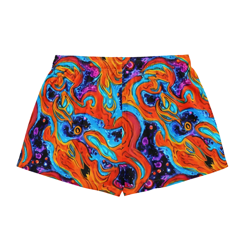 Sonic Lava on Women's Pajama Shorts — Back