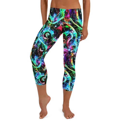 Futuristic Fever on a Capri Leggings