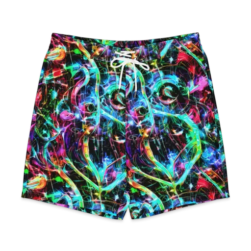 Futuristic Fever on a Men's Board Shorts
