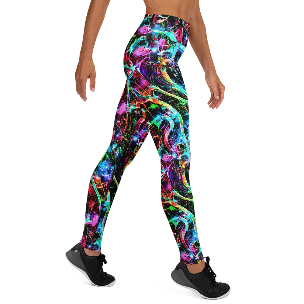 Futuristic Fever on Yoga Leggings — Right