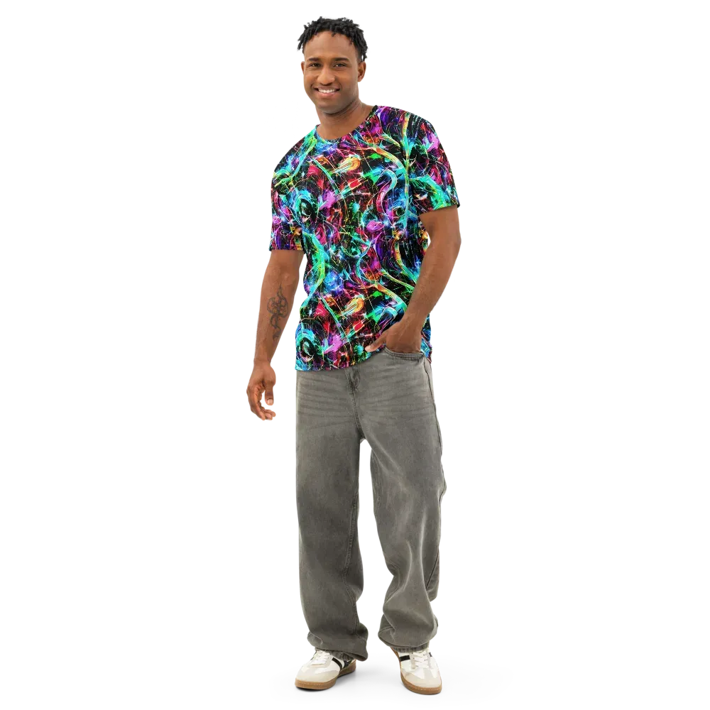 Futuristic Fever on Men's Cotton Crew Neck T-Shirt — Front
