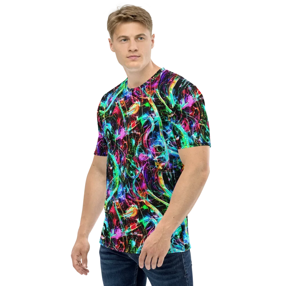 Futuristic Fever on Men's Crew Neck T-Shirt — Left