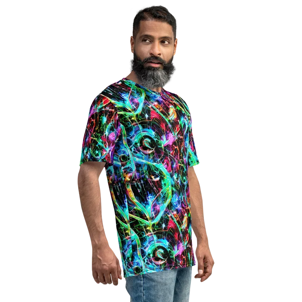 Futuristic Fever on Men's Crew Neck T-Shirt — Right