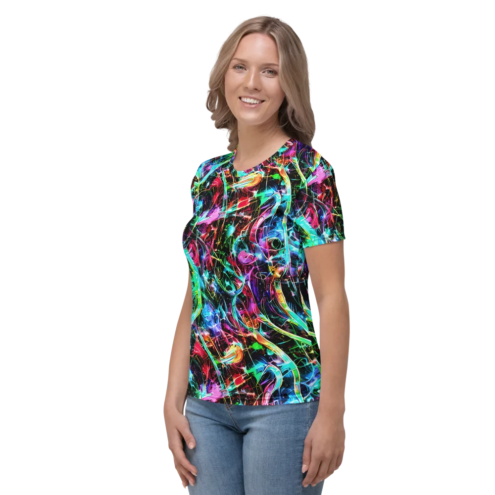 Futuristic Fever on Women's Crew Neck T-Shirt — Left