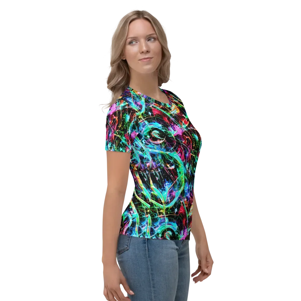 Futuristic Fever on Women's Crew Neck T-Shirt — Right