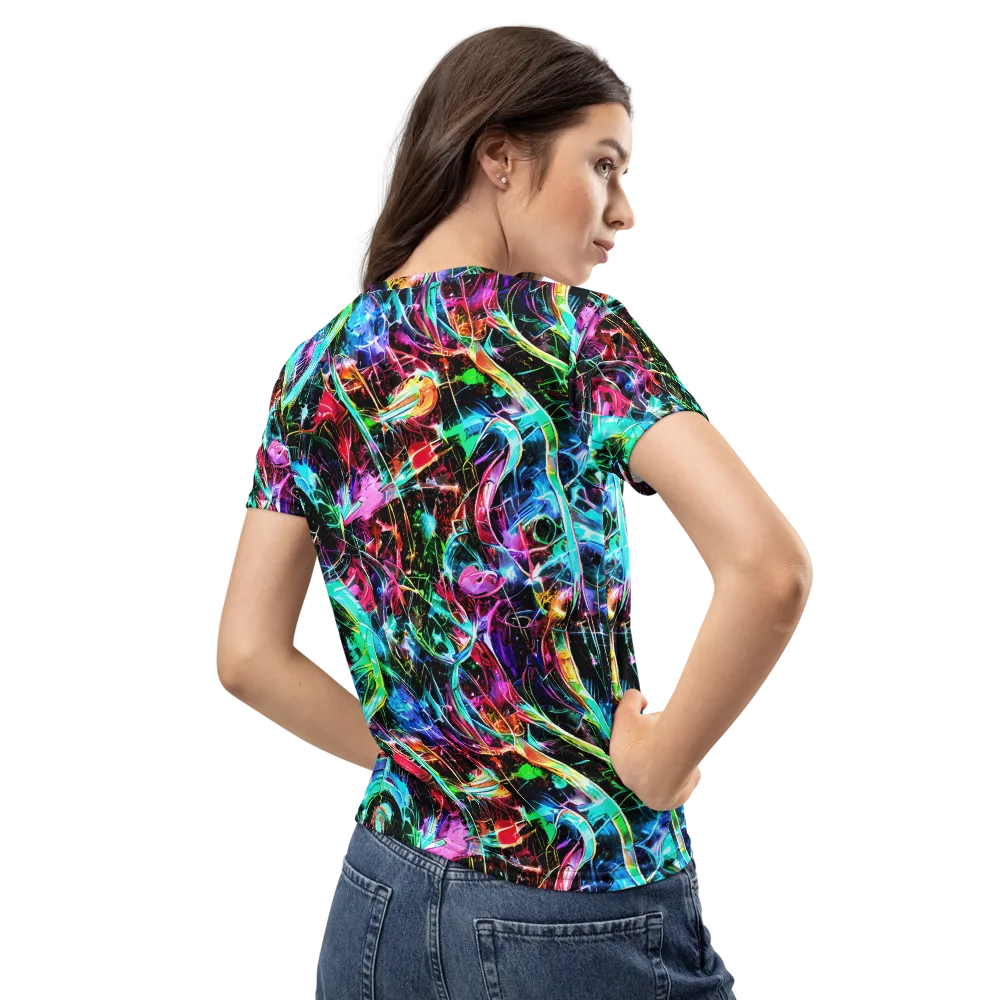 Futuristic Fever on Women's Crew Neck T-Shirt — Back