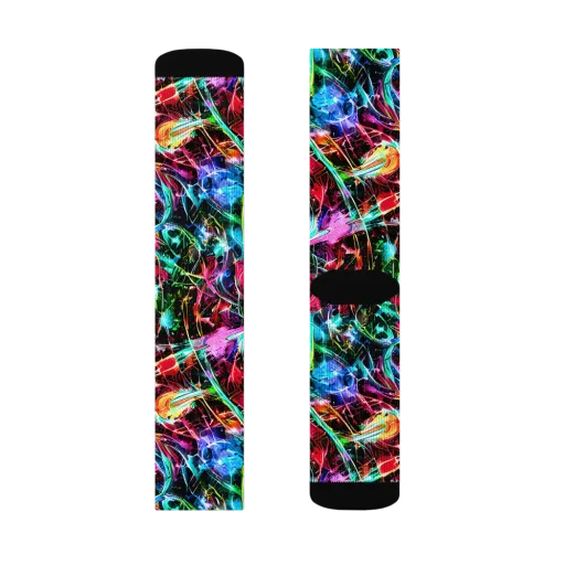 Futuristic Fever on a Socks