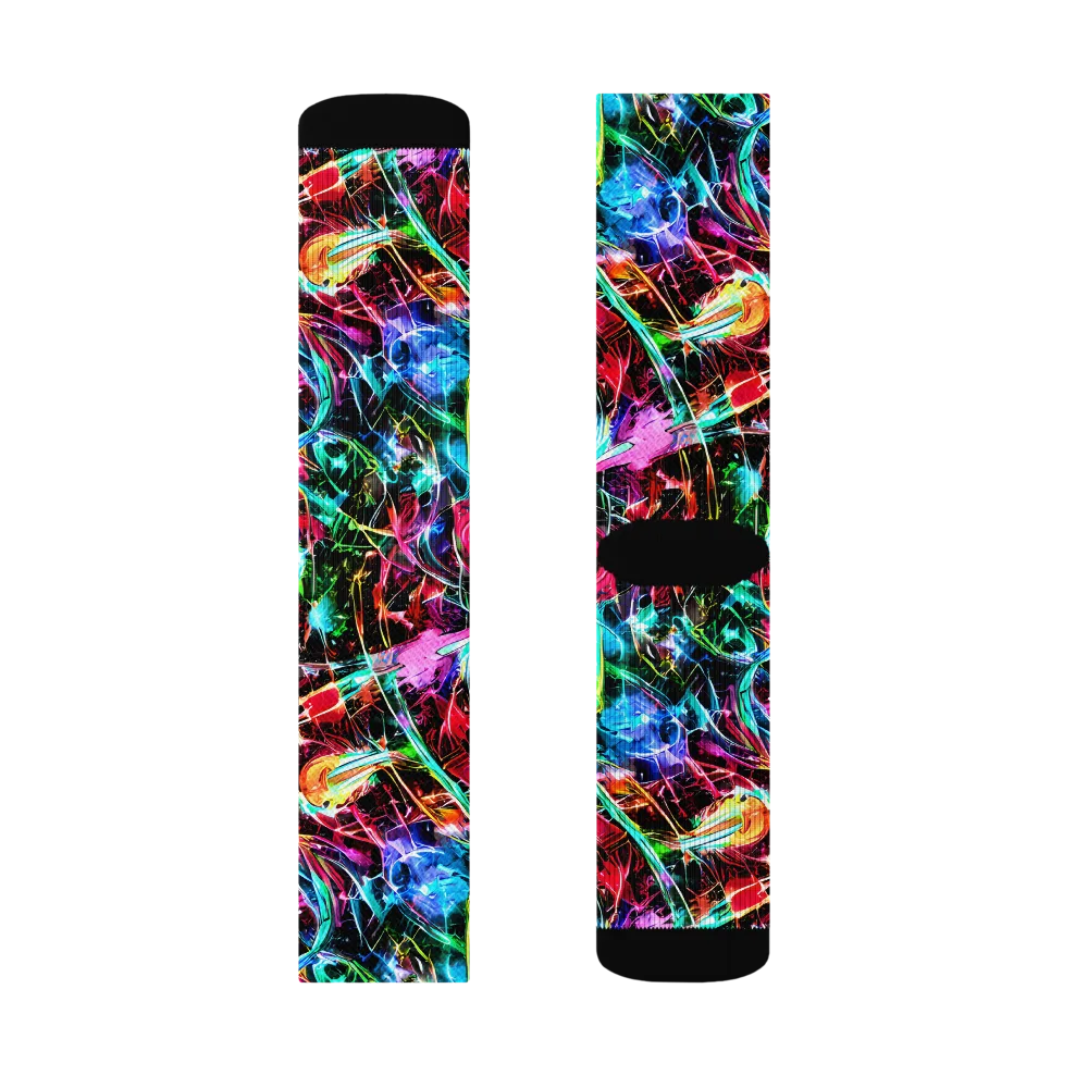 Futuristic Fever on Socks — Right Sock