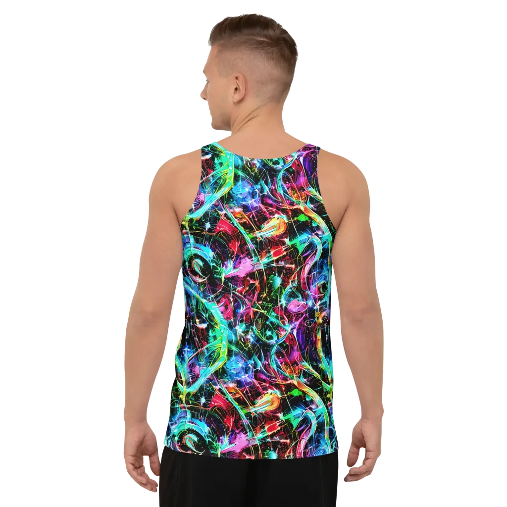 Futuristic Fever on Men's Tank Top — Back