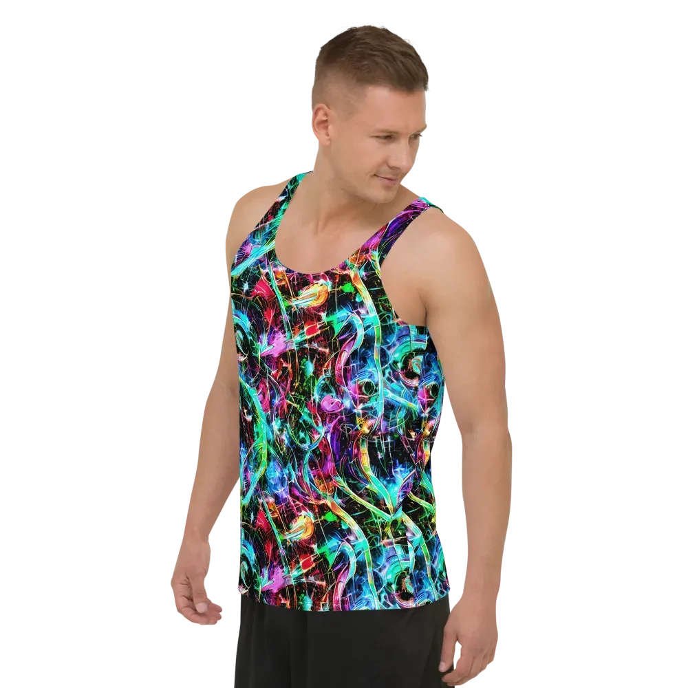 Futuristic Fever on Men's Tank Top — Left Front