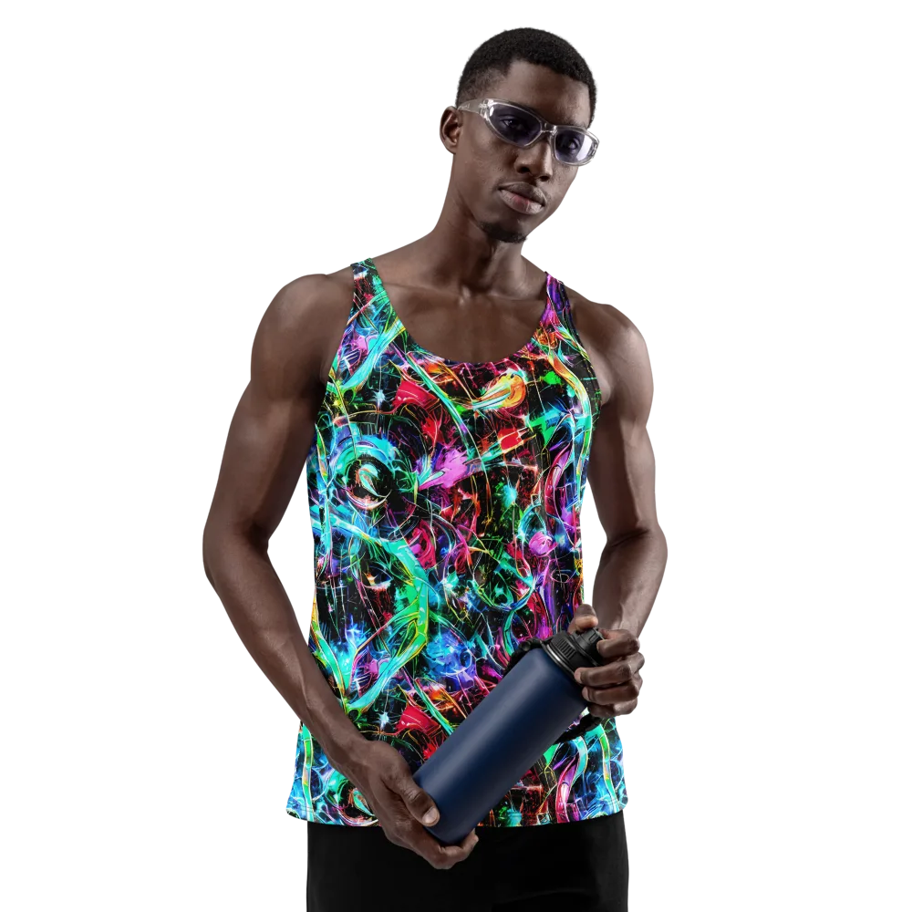 Futuristic Fever on Men's Tank Top — Front