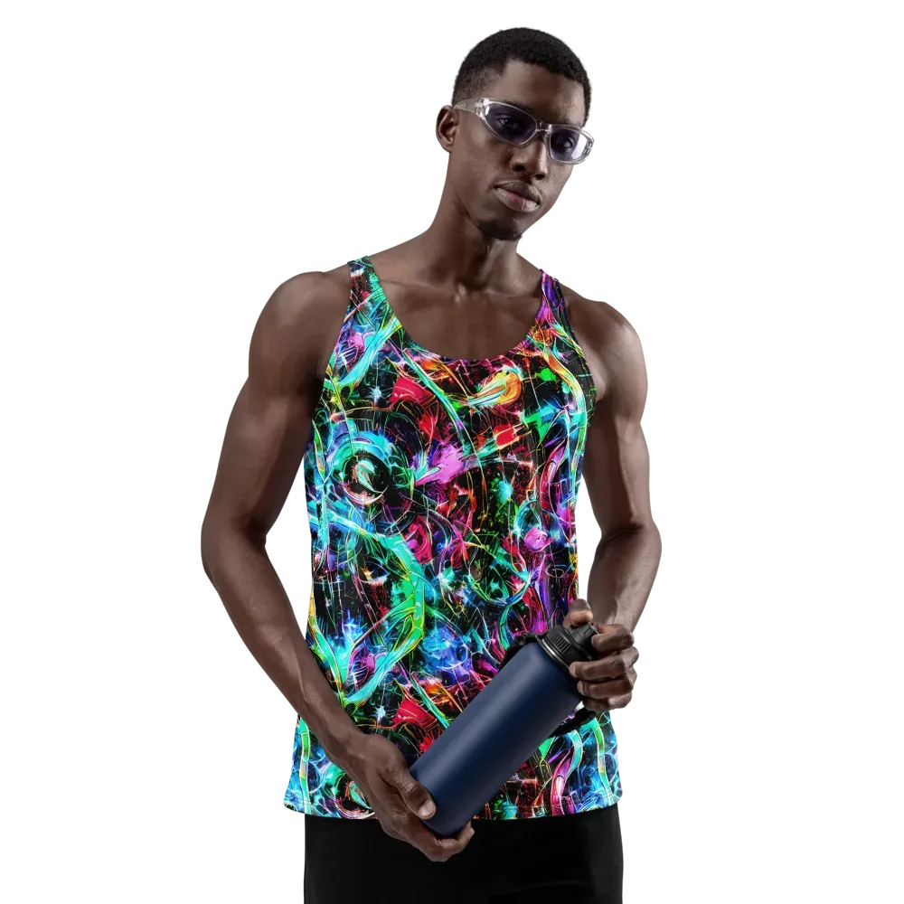 Futuristic Fever on Men's Tank Top — Front