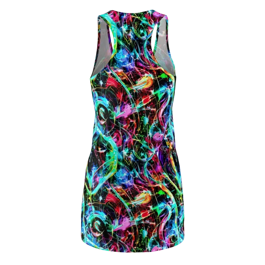 Futuristic Fever on Racerback Dress — Back