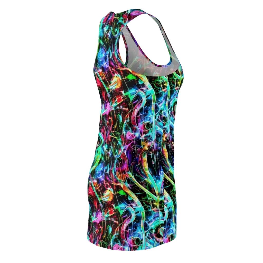 Futuristic Fever on Racerback Dress — Back Side