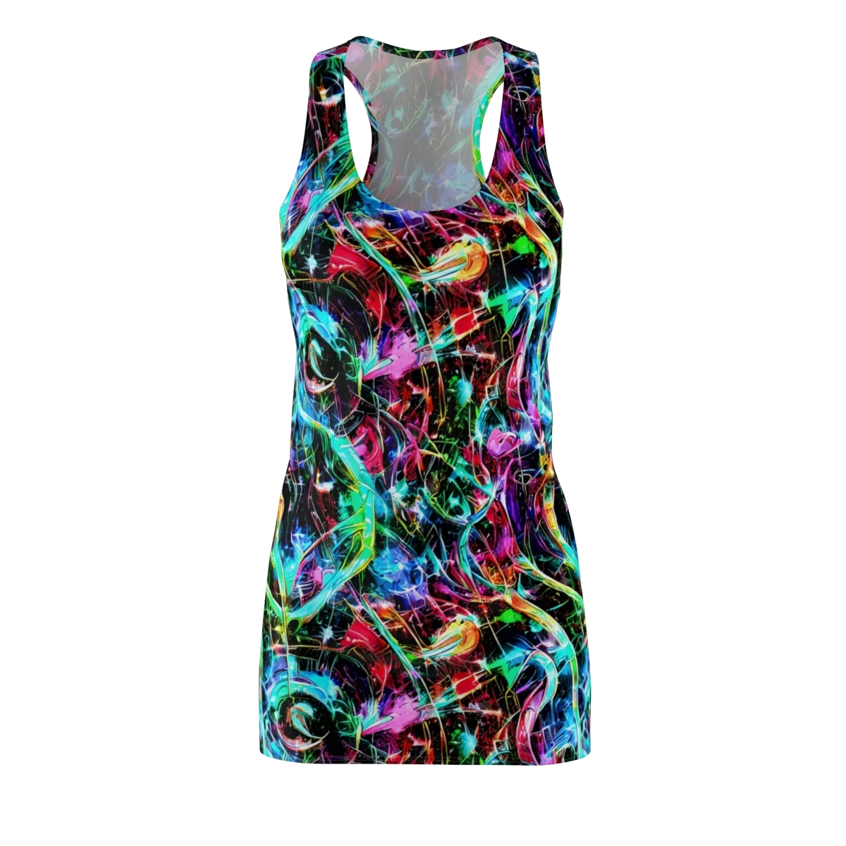 Futuristic Fever on Racerback Dress — Front