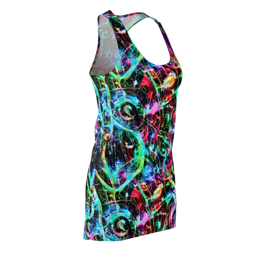 Futuristic Fever on Racerback Dress — Front Side