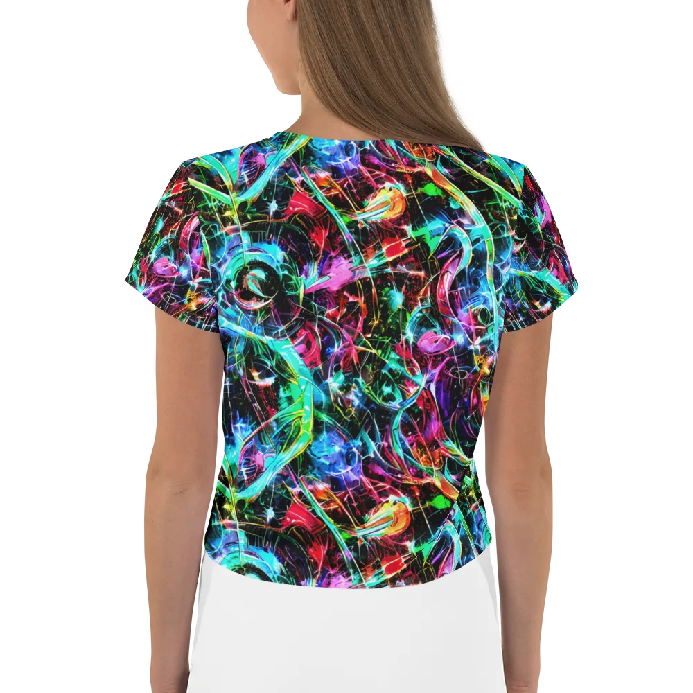 Futuristic Fever on Crop Tee — Back