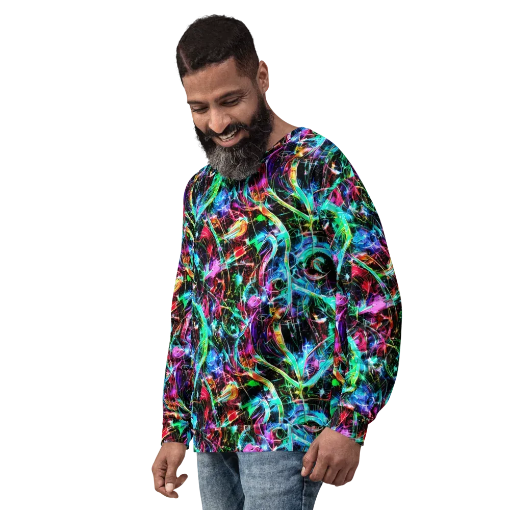 Futuristic Fever on Sweatshirt — Left Front