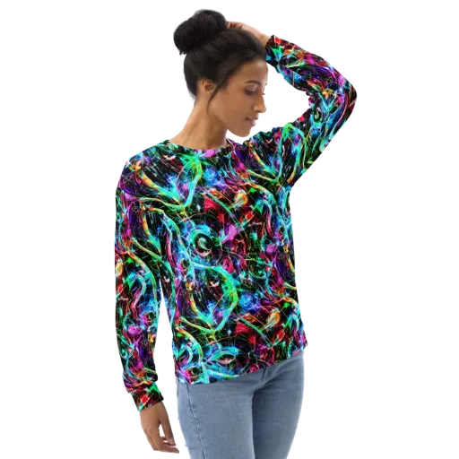 Futuristic Fever on a Sweatshirt