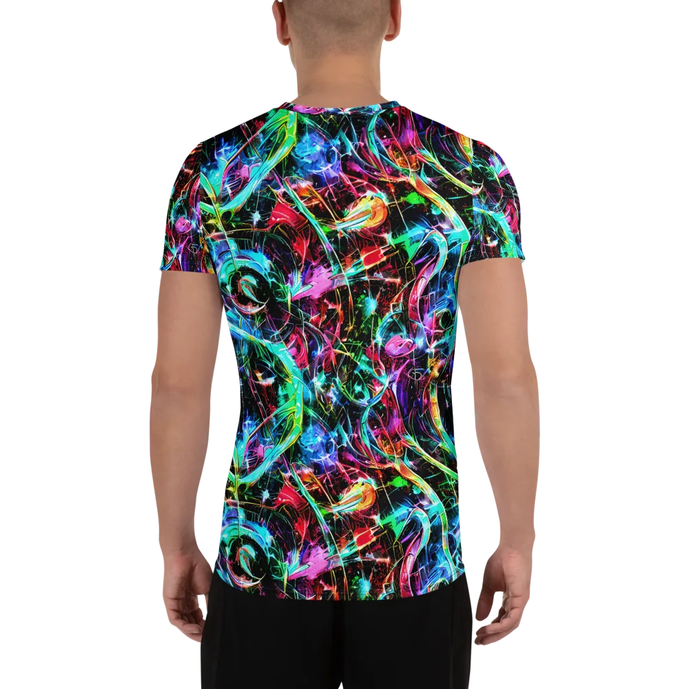Futuristic Fever on Men's Athletic T-Shirt — Back