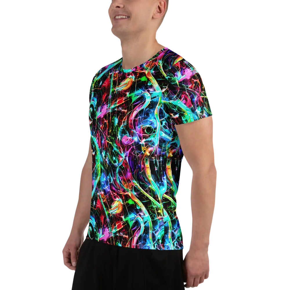 Futuristic Fever on Men's Athletic T-Shirt — Left