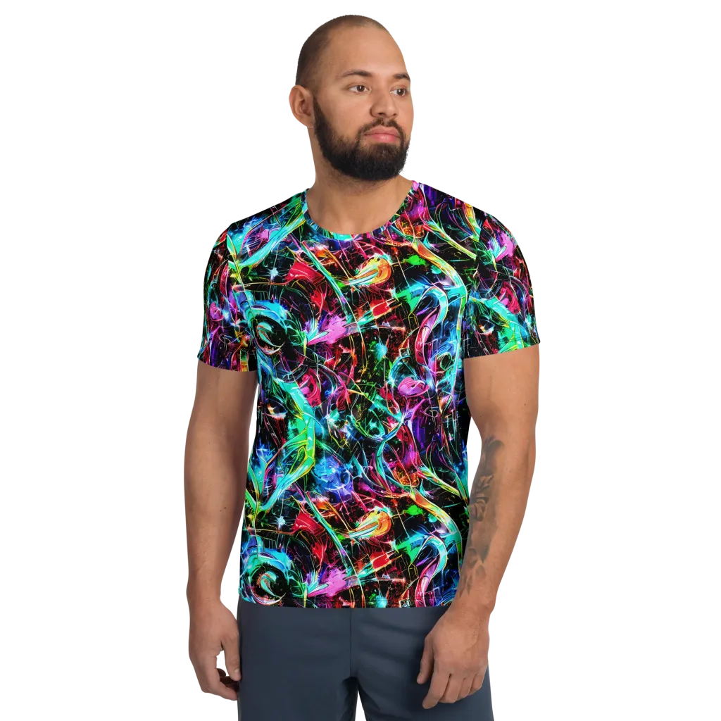 Futuristic Fever on Men's Athletic T-Shirt — Front