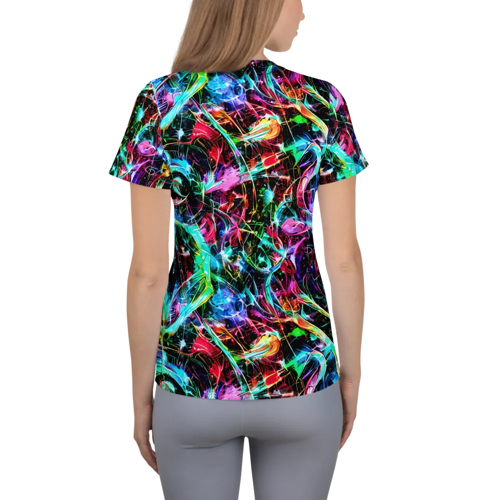 Futuristic Fever on Women's Athletic T-Shirt — Back