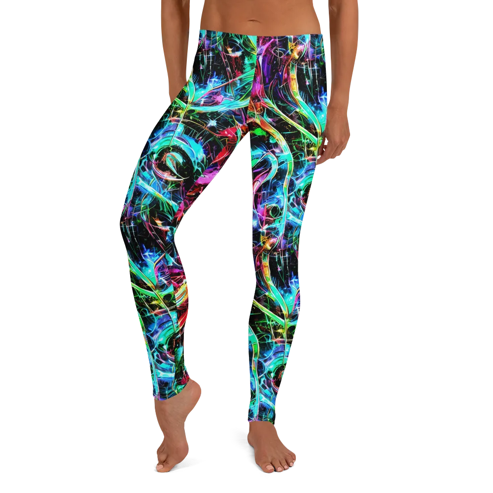 Futuristic Fever on Leggings — Front
