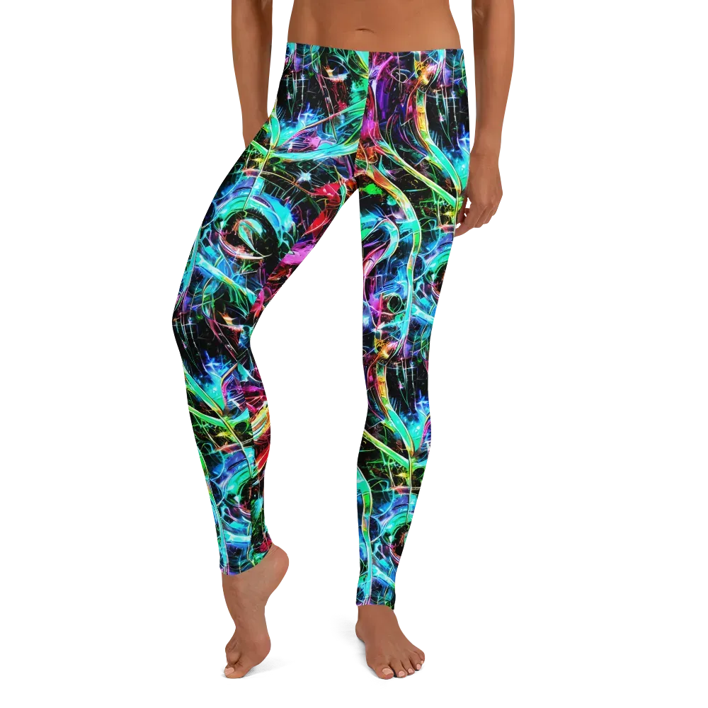 Futuristic Fever on Leggings — Front