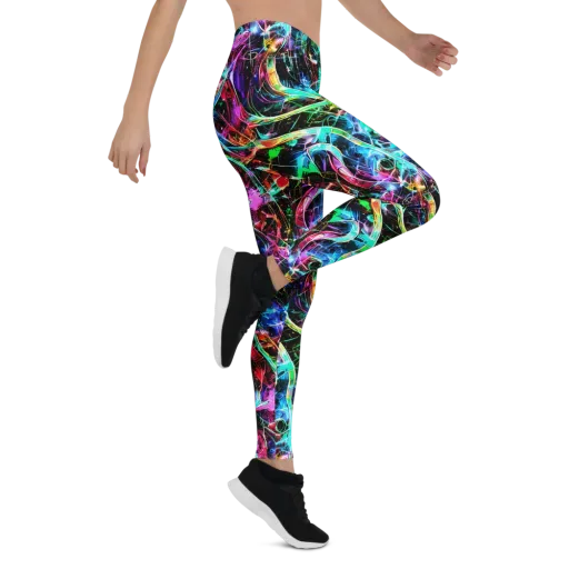 Futuristic Fever on a Leggings