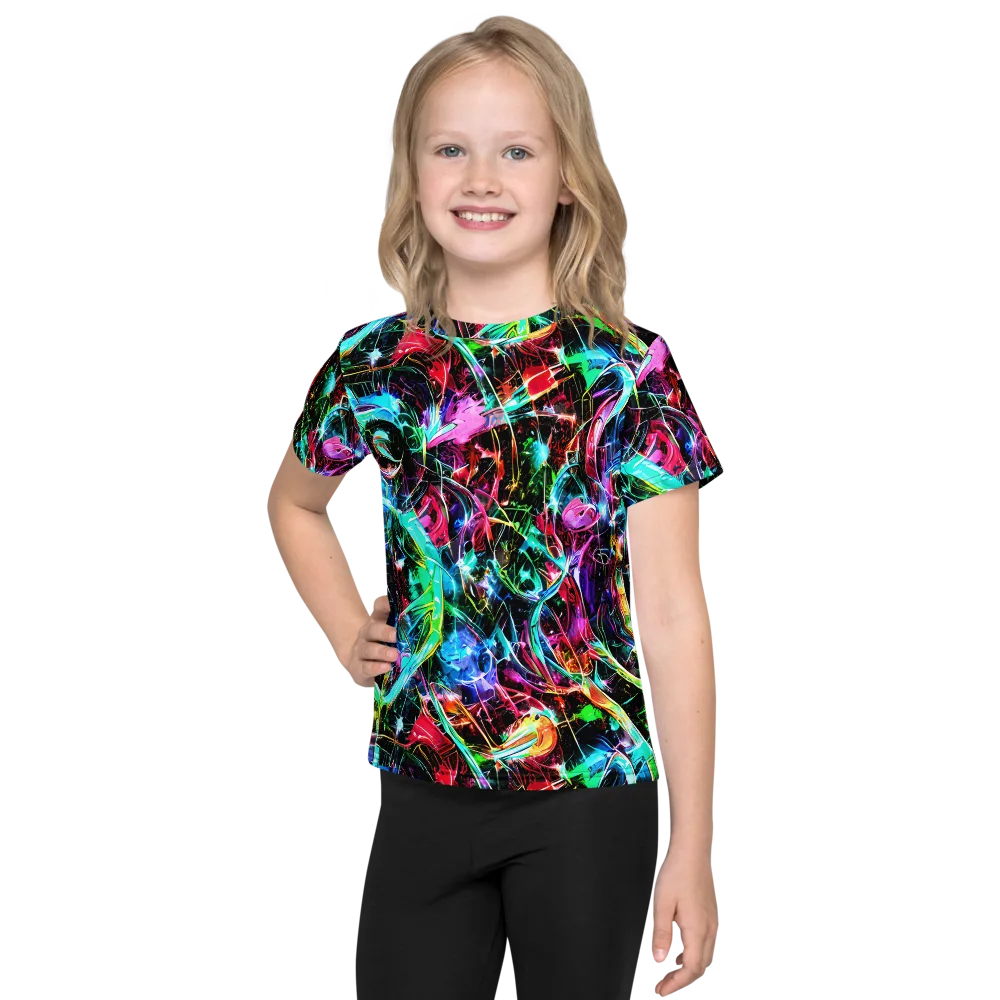 Futuristic Fever on Kids Crew Neck T-Shirt — Front